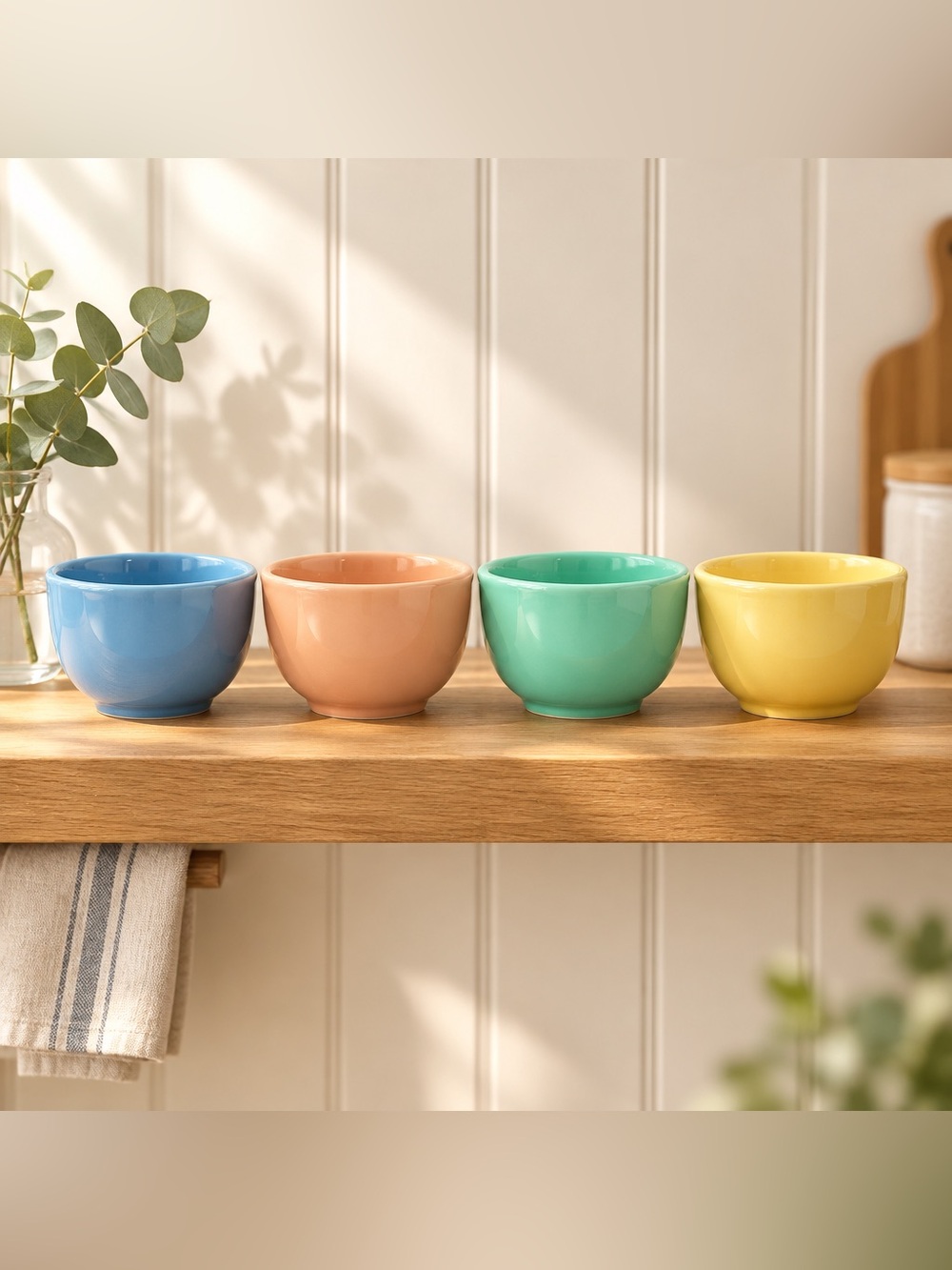 Fiesta by Homer Laughlin 4 Pc Multicolor Pastels Jumbo Chili Bowls 18oz